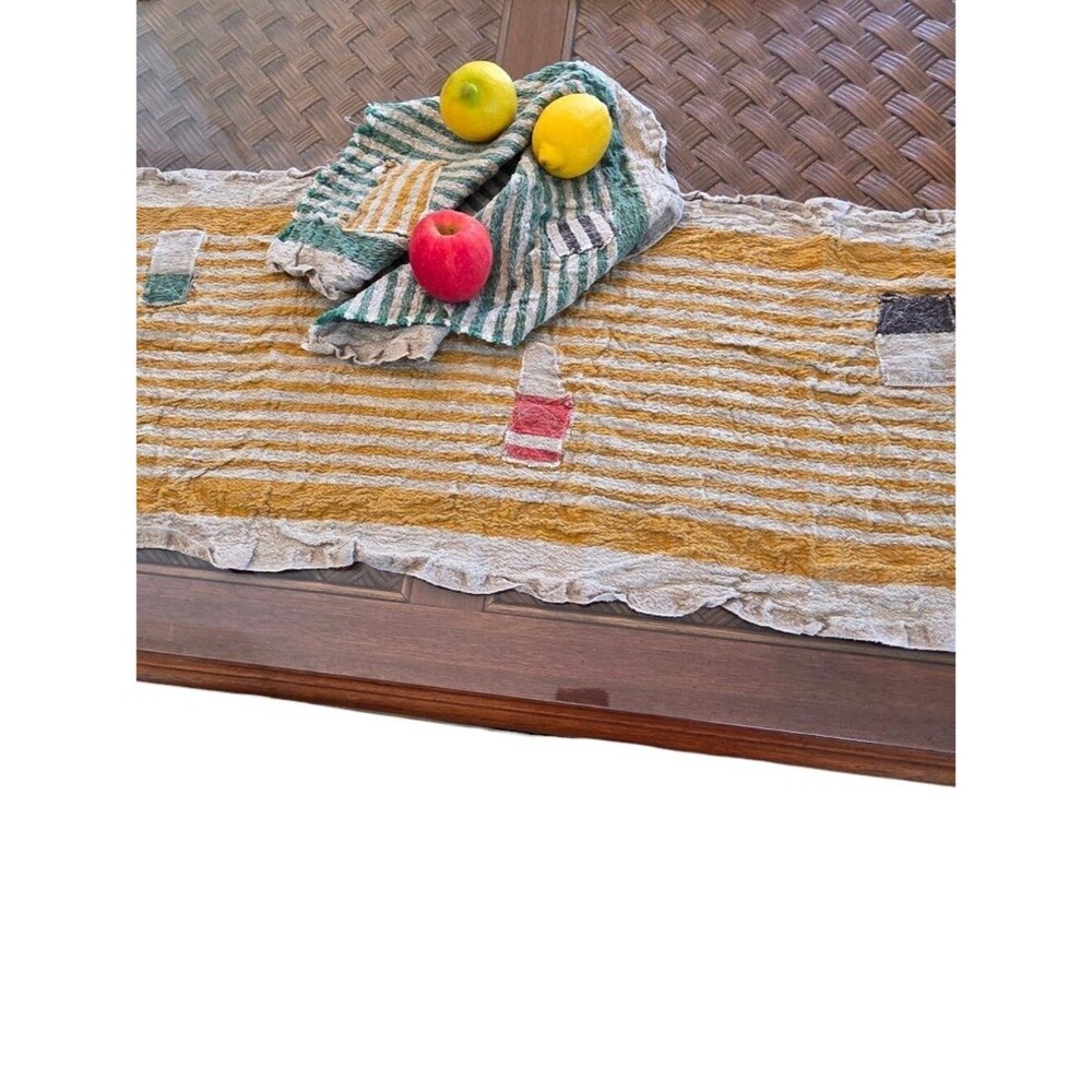 Artisan Crafted Linen Set Tea Towel Table Runner Boho Chic Kitchen New Mexico
